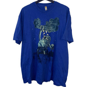 Men's Classic Woot Graphic T-Shirt Blue Robot Design 2XL